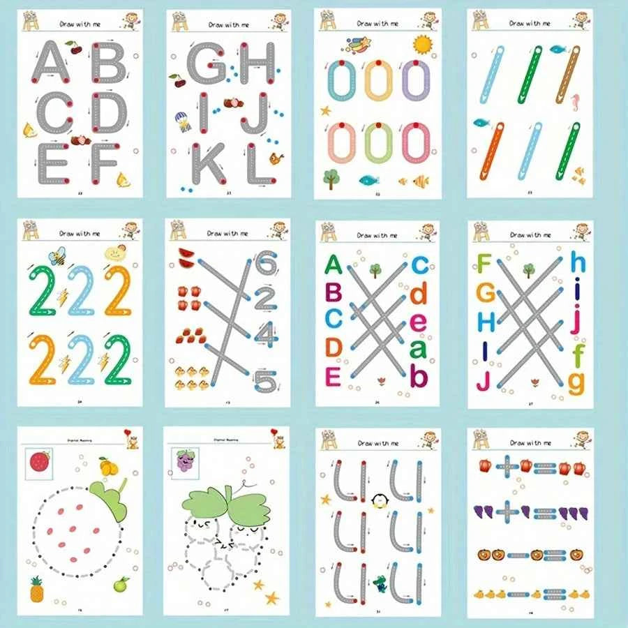 Cahier d'Écriture Enfant | Montessori Réutilisable Magique