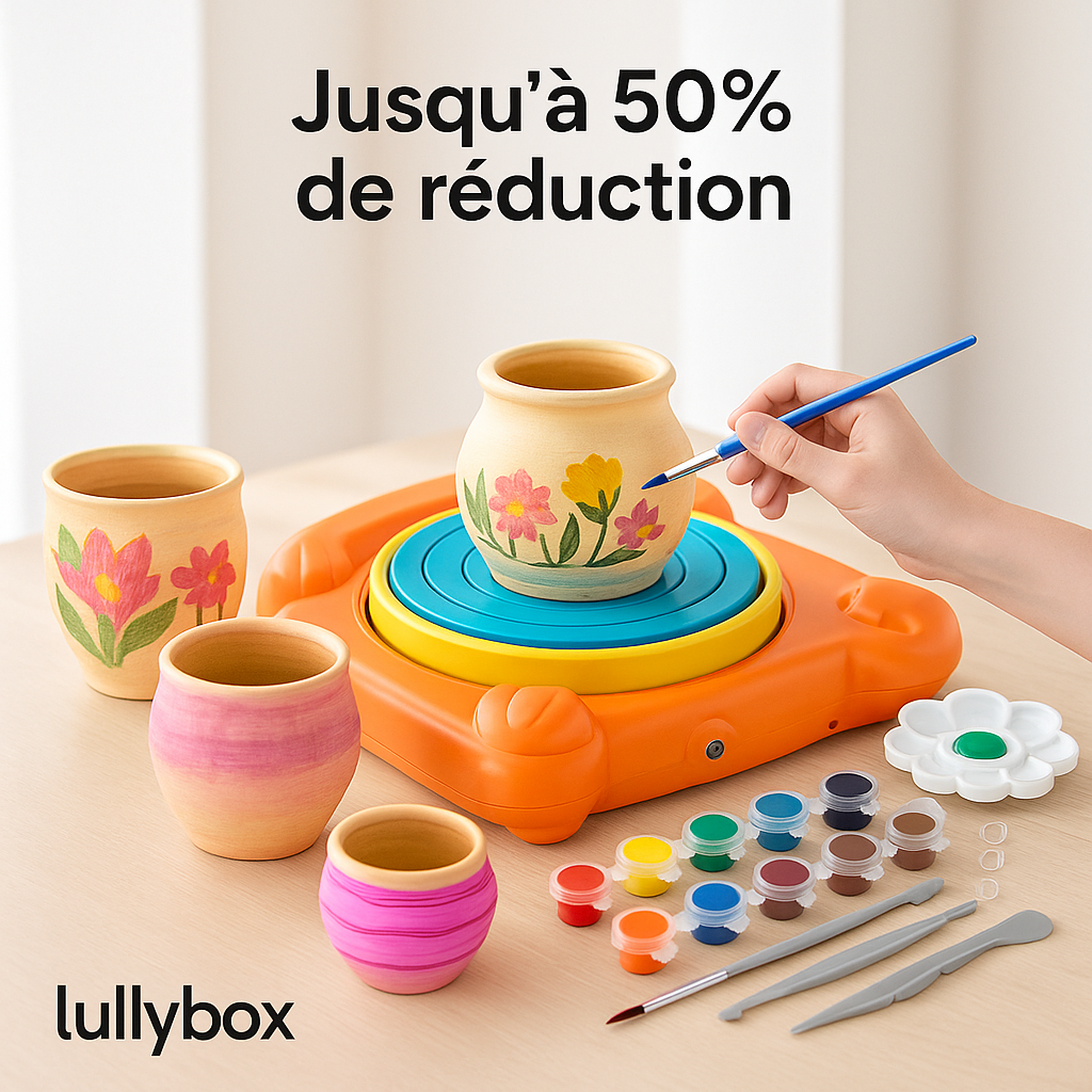 Tour de Poterie Enfant | Atelier Créatif Amusant - lullybox