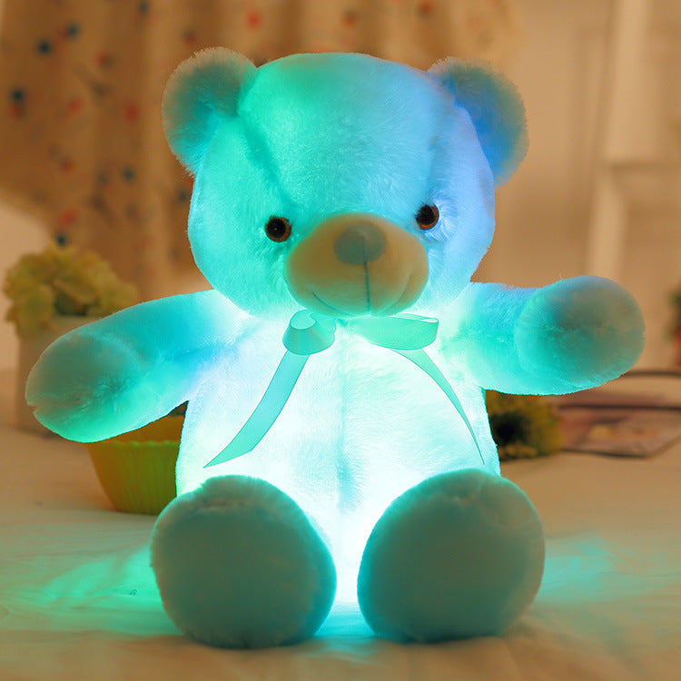 Light-Up Teddy Bear with Bow Tie - Children's LED Night Light