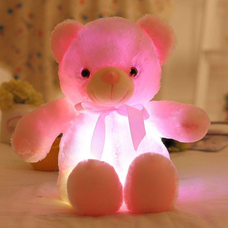 Light-Up Teddy Bear with Bow Tie - Children's LED Night Light