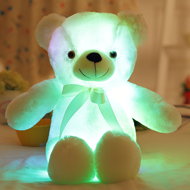 Light-Up Teddy Bear with Bow Tie - Children's LED Night Light