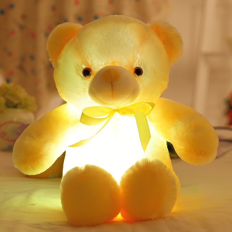 Light-Up Teddy Bear with Bow Tie - Children's LED Night Light