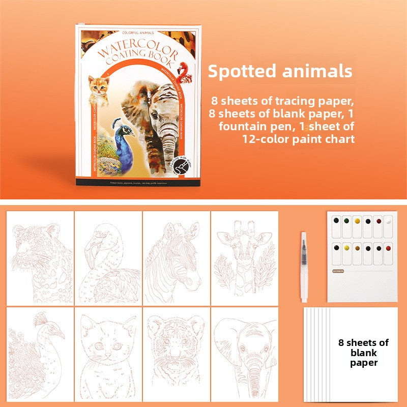 Children's Watercolor Painting Book - Educational Creative Kit for Ages 3-8