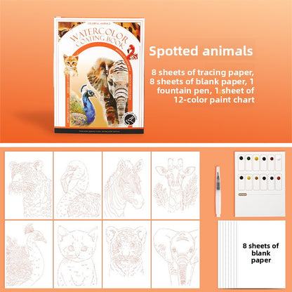 Children's Watercolor Painting Book - Educational Creative Kit for Ages 3-8
