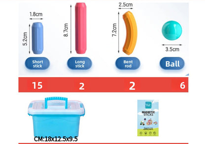 Variable Magnetic Building Blocks - STEM Educational Game for Children