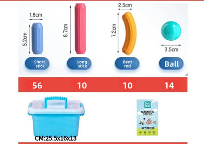 Variable Magnetic Building Blocks - STEM Educational Game for Children