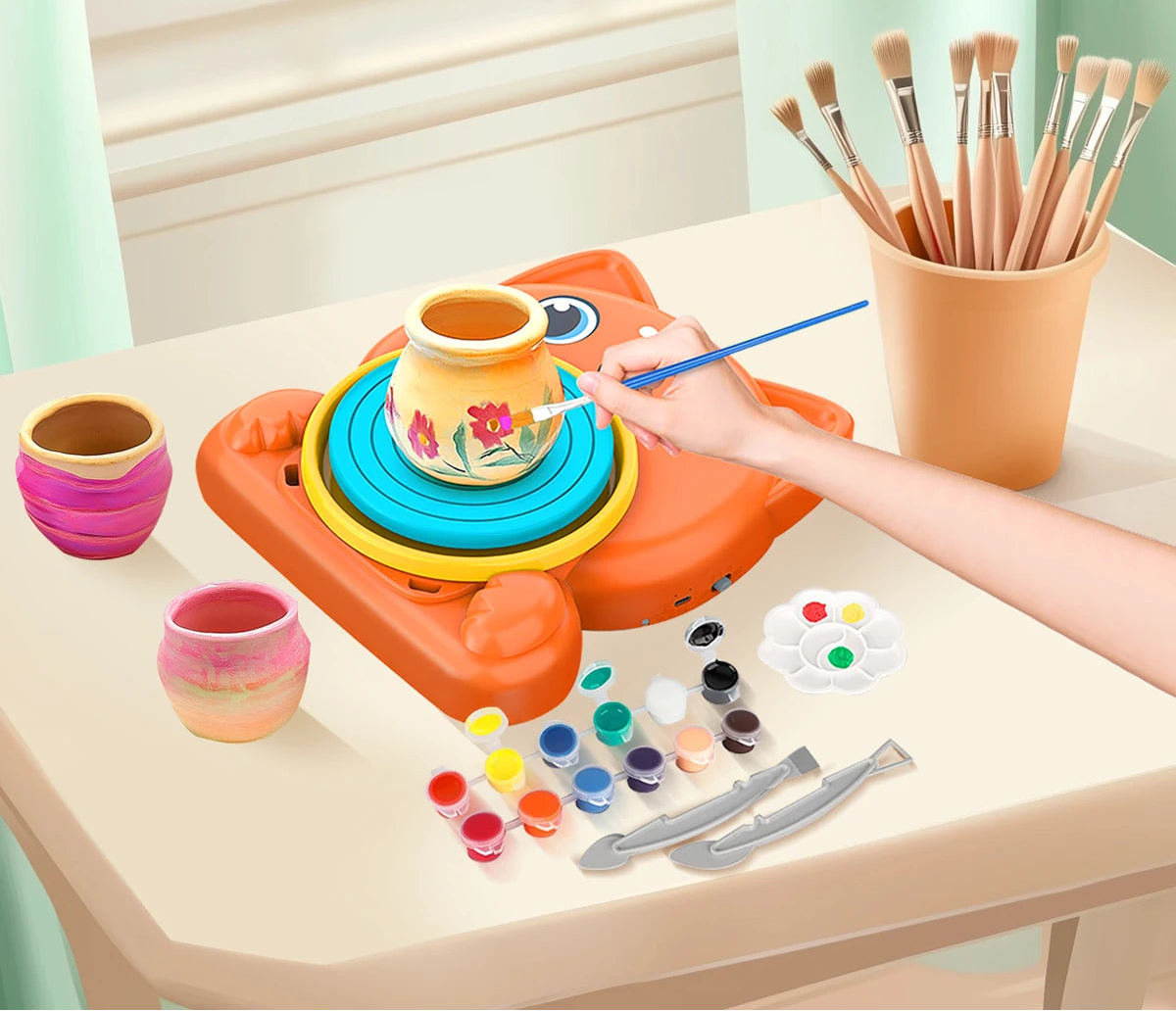 Tour de Poterie Enfant | Atelier Créatif Amusant - lullybox